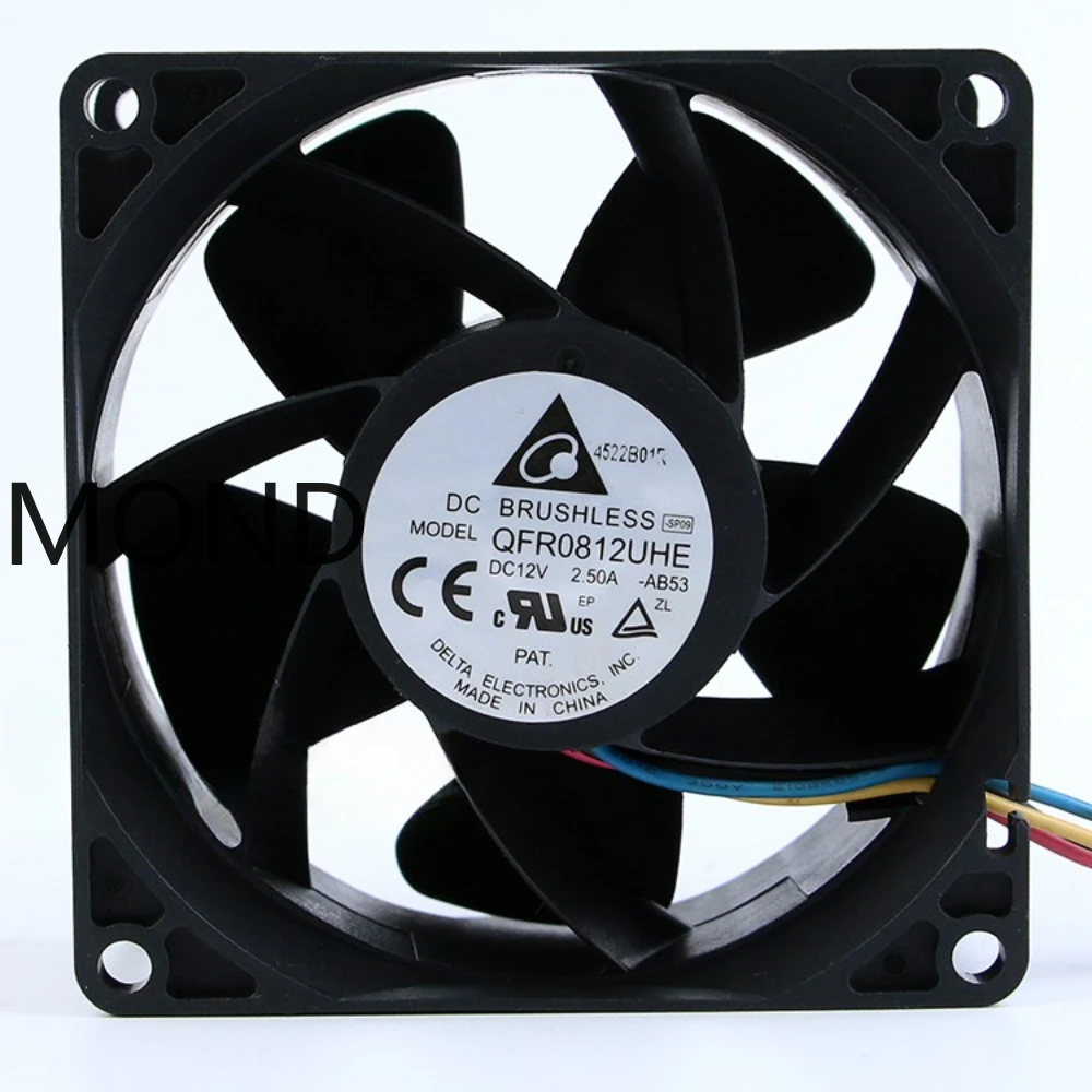 Delta QFR0812UHE DC12V 2.50A 8CM 8038 2wire 3wire 4 line violent high air flow cooling fan