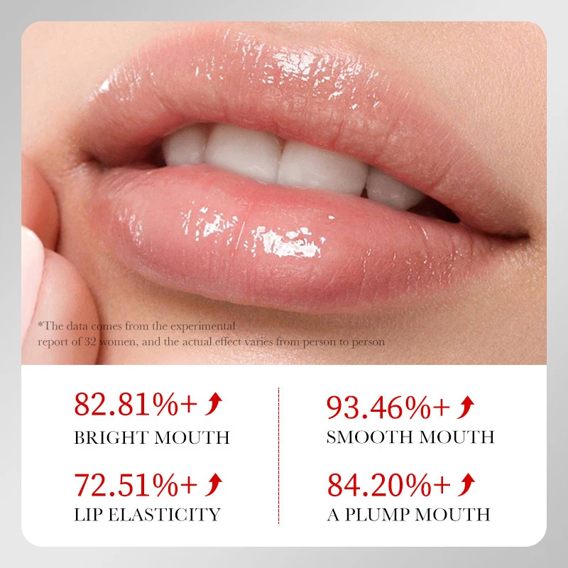 Kollagen-Lippen-Plump-Serum, erhöht die Elastizität, sofort voluminöses ätherisches Öl, feuchtigkeitsspendend, reduziert feine Linien, Lippenpflege, Kosmetik