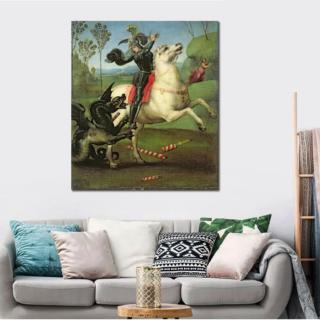 St. George Raphael sanzio painting for bedroom decoration High quality