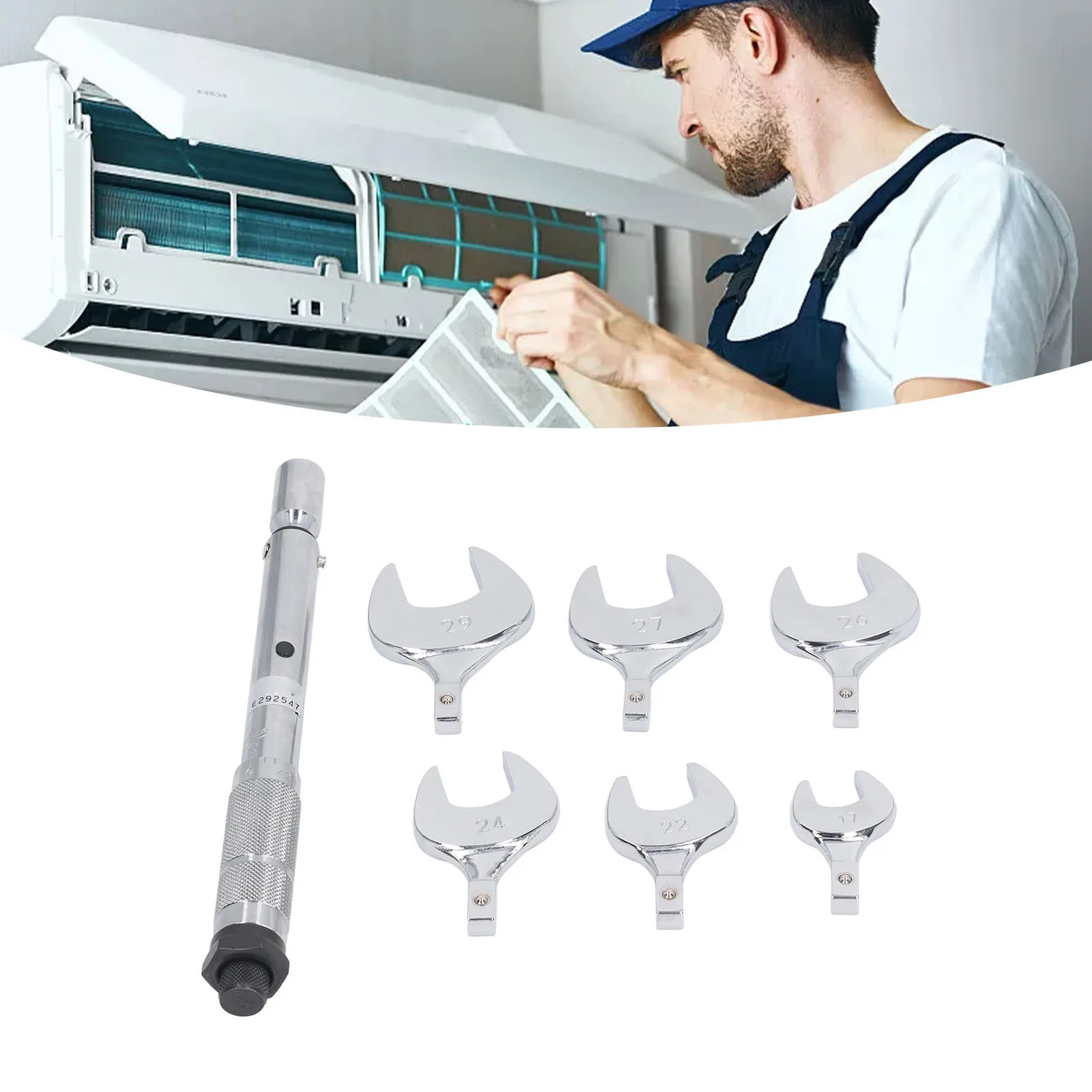 

Набор гаечных ключей Набор торсионных ключей для кондиционера Высокоуглеродистая сталь Хорошая точность Торсионный ключ для разборки и обслуживания