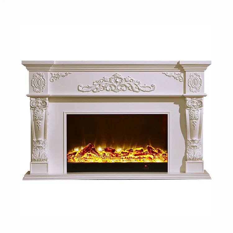 

Custom Home Decor Hand Carved Wood Decor Flame Decor Heating Electric Fireplace