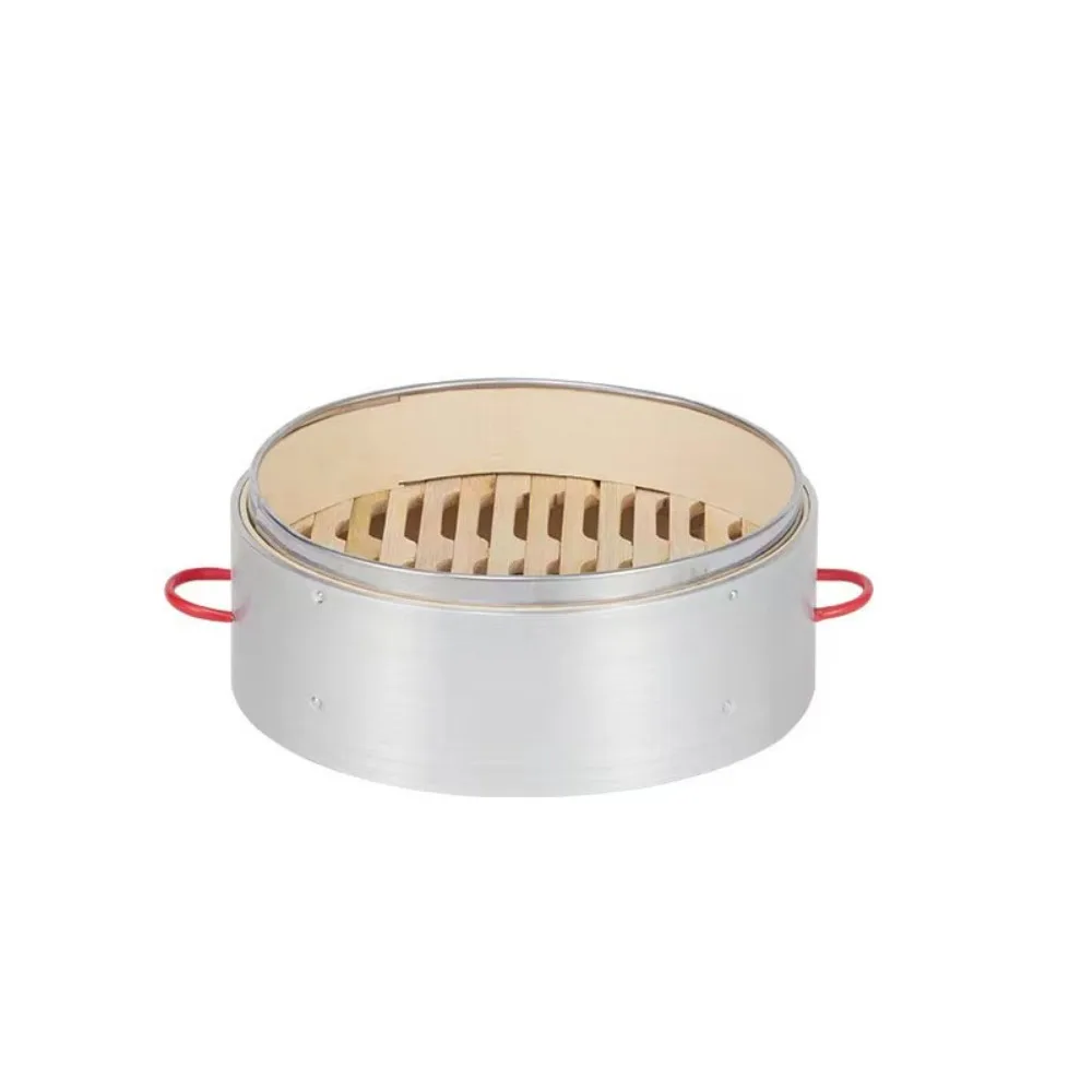

Anti-scalding Handle Aluminum Edge Bamboo Steamer Sealing Edge Breathable Bottom Steam Basket Round Corrosion Resistant