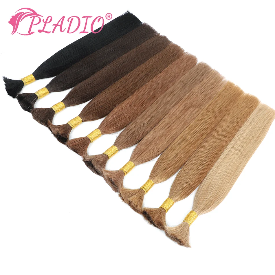 Straight Pre-Colored Human Hair for Braiding Original Hair 14 To 28 Inch Human Hair No Weft Bulk Hair Crochet Braids