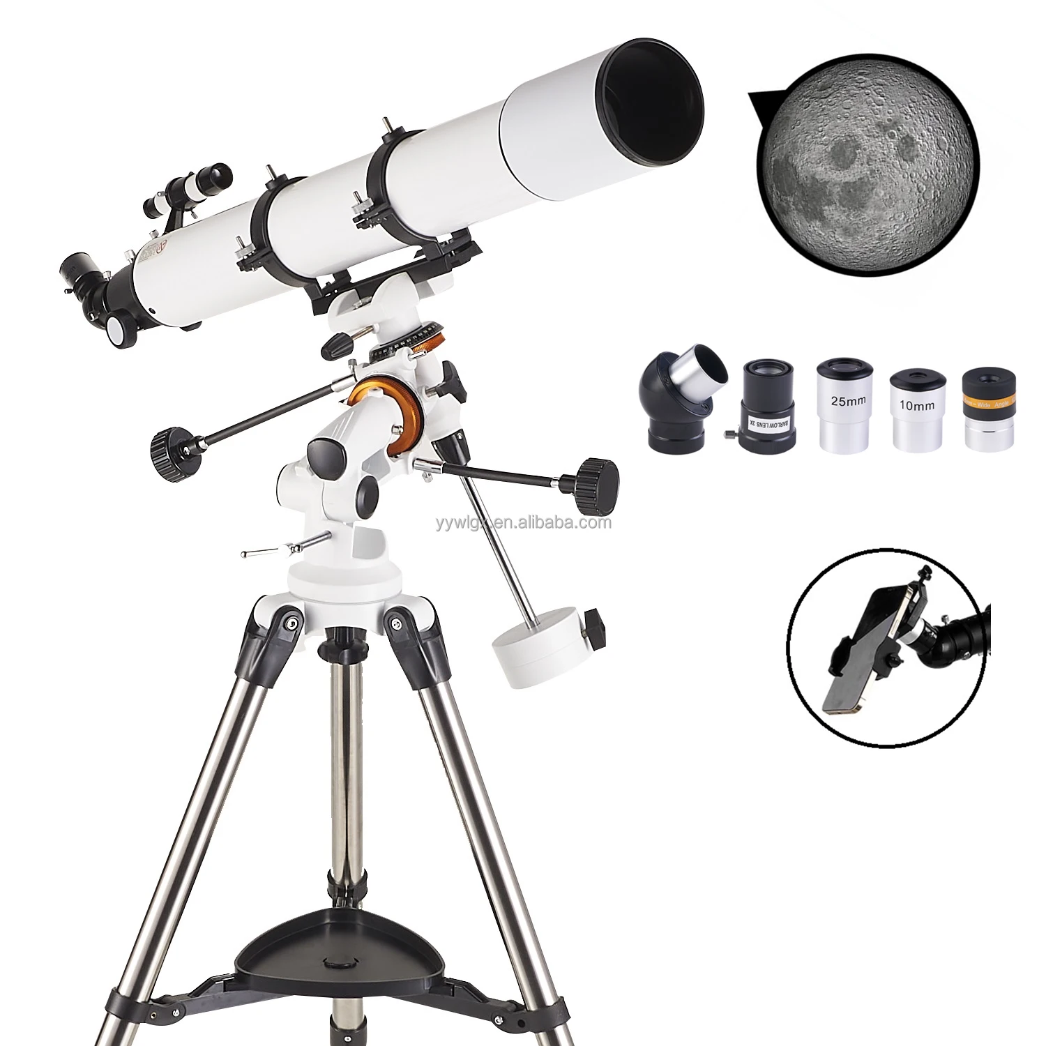 F90080M professional astronomical telescope 80900 high resolution reflector telescope with equatorial mount 80900 EQ