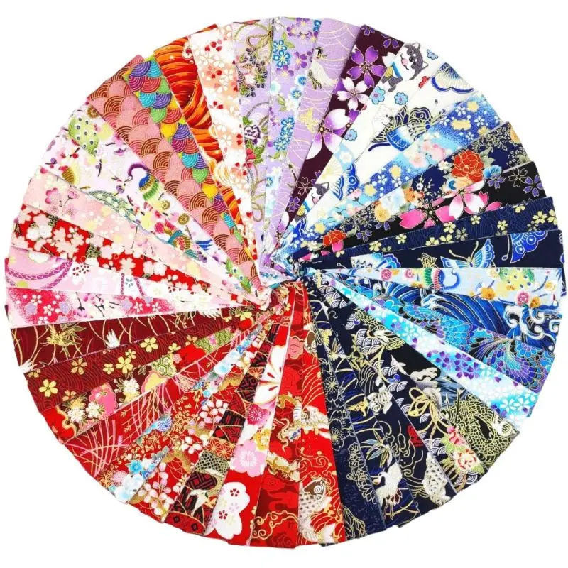 40Pcs/Set DIY Handmade Cloth Cotton Fabric Fabric Wrapping Cloth Quilting Fabric For Patchwork Sewing Craft Japanese Style