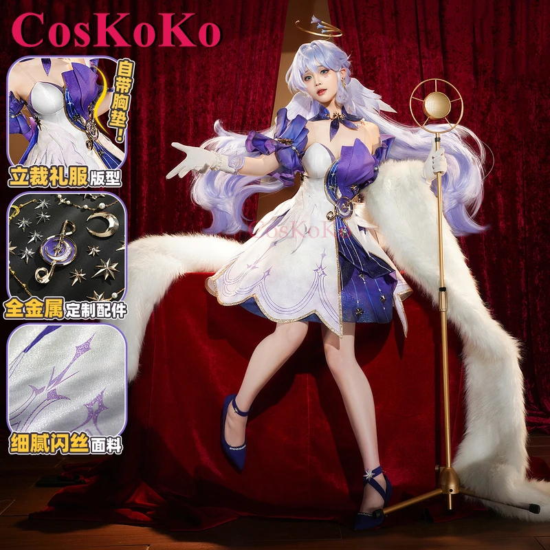 CosKoKo Robin Cosplay Game Honkai: Star Rail Costume Gorgeous Elegant Sweet Combat Uniforms Halloween Party Role Play Clothing