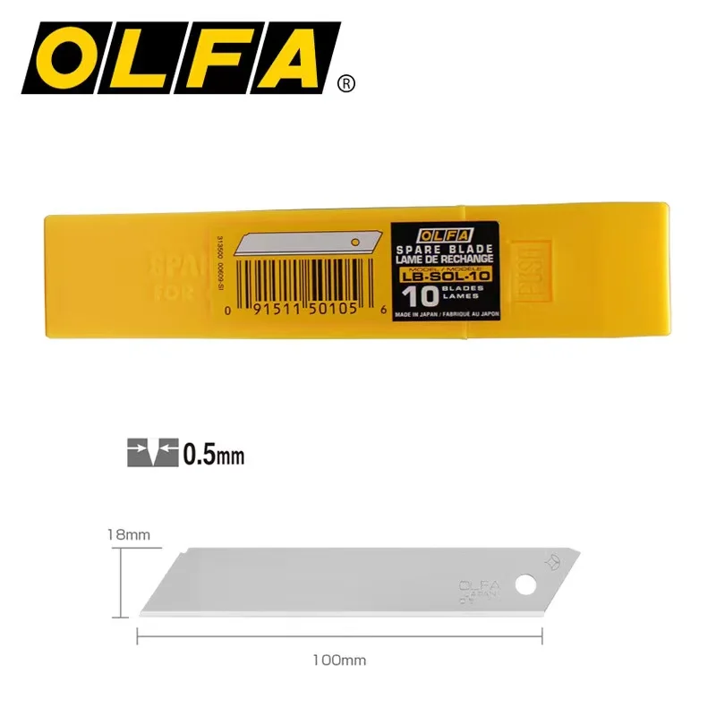 OLFA BN-L 164B 18mm Knob Type Utility Knife Multifunctional Household Heavy-duty Paper Cutter Large Utility Knife Paper Cutter