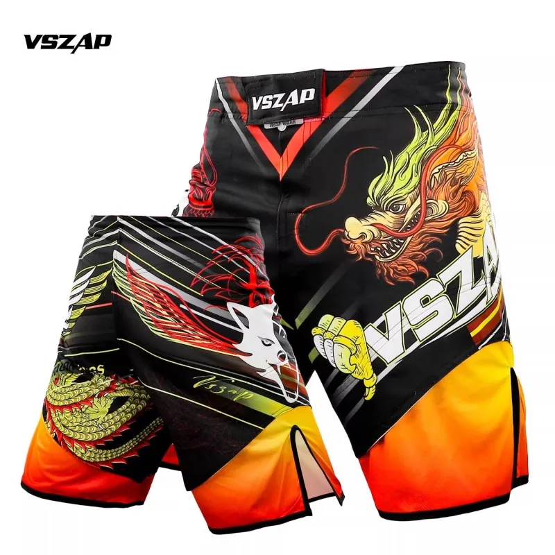 VSZAP Dragon Fighting Training Pants MMA Sports Fitness Boxing Muay Thai Breathable Set Competition Pants