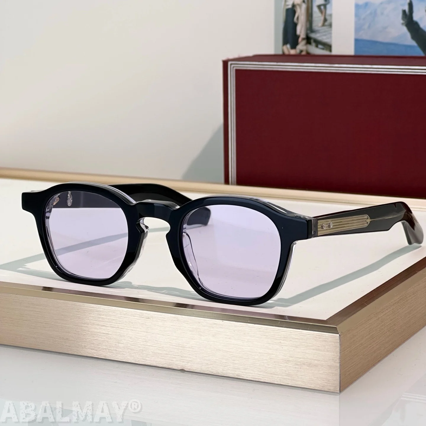 

ZEPHIRIN 44-25 Top Quality Mens Sunglasses for Women Classic Punk Luxury Acetate Titanium UV400 Designer Sunglasses with box