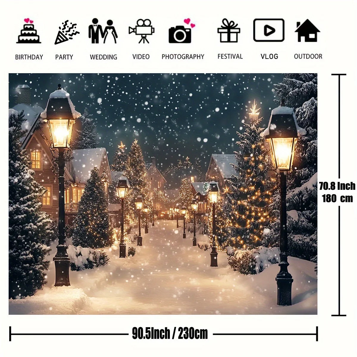 1 sztuka, tło zimowej wioski - – Wedding Power Supply recenzja i cena