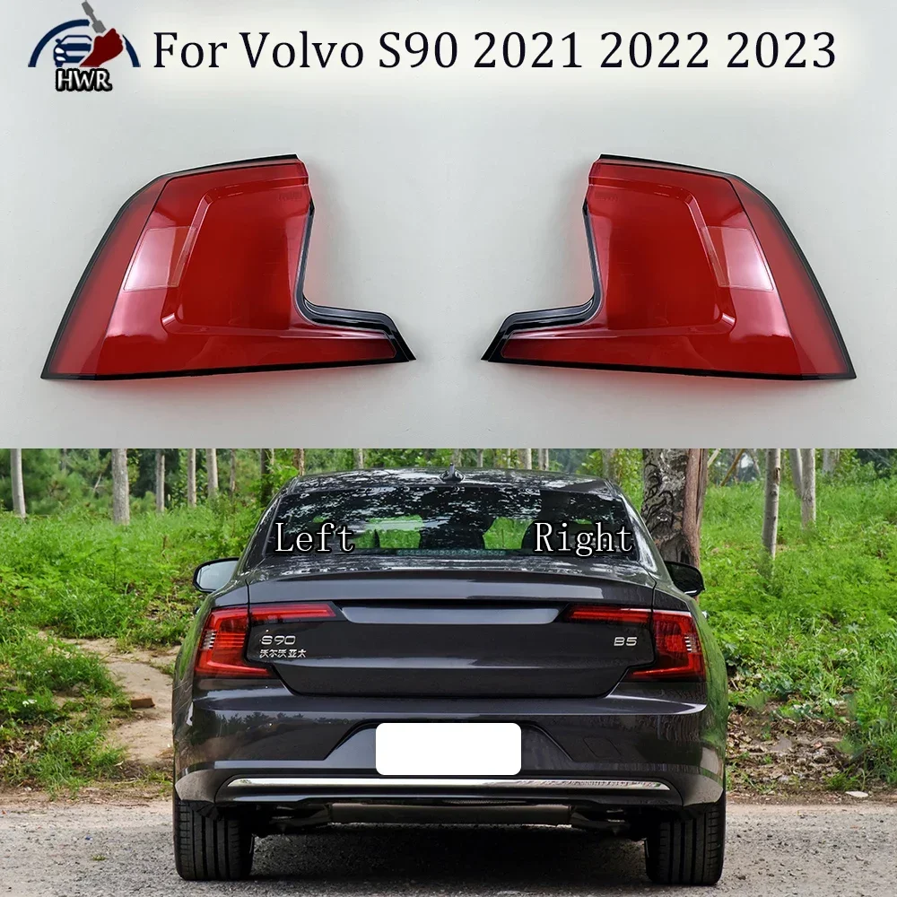 

For Volvo S90 2021 2022 2023 Car Tail Light Cover Rear Outer Tail Lamp Cover Taillight Brake Lights Shell Taillight Lens