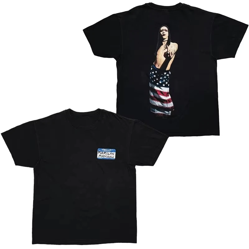 2026 New Daily Wear Faded Cotton Tee Dual Side Distressed Line Print Breathable Outdoor Workout Streetwear Shirts