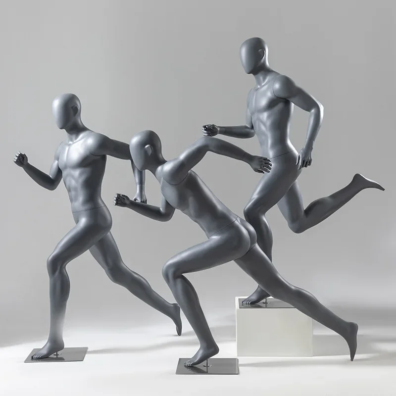 Sports Models Clothing Store Window Prop Display Racks Men and Women Sports Running Models Fitness Dummy Models