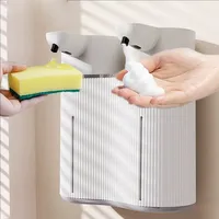 350ml 2 Outlet Automatic Foaming+Liquid Soap Dispenser Infrared Sensor USB Rechargeable Sanitizer Dispenser Wall Mounted IPX5