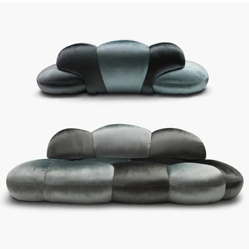 

Simple modern fabric sofa Nordic cloud creative small apartment three people