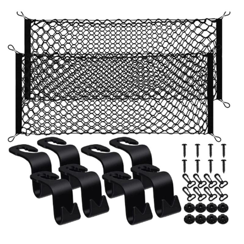 Rear Cargo Net Easy to Use Solution Large Capacity Car Rear Cargo Net Practical Car Trunk Storage Net for Neat Trunks Dropship