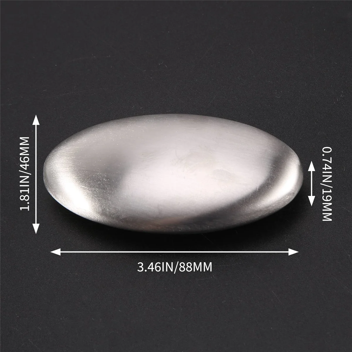 NN89R Edelstahl-Seifenhalter zur Handbeseitigung von Gerüchen, Gerüchenentferner im Lieferumfang enthalten (88 mm x 46 mm x 19 mm)