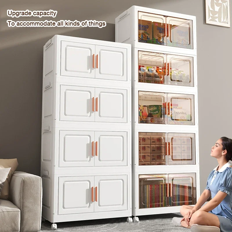 Multi layer folding storage cabinets, shoe racks, home furnishings, living rooms