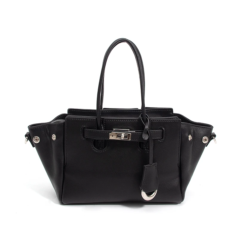 

Luxury Designer Women's Handbag Large Capacity Tote Bag Genuine Leather Black Commuter Shoulder Bags High End Female Handbags