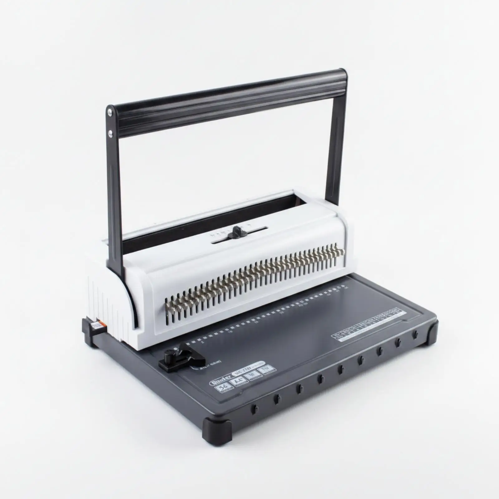 Manual Paper Punching and Binding Machine Adjustable Edge Guide Manual Desk Punch Binder with 34 Punching Holes Easy to Use A4