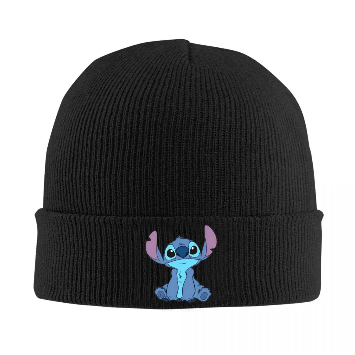 Lilo & Stitch Sitting Stitch Knitted Hat Autumn Winter Beanie Baggy Cute Cartoon Cap Men Women Acrylic Hip Hop Bonnet