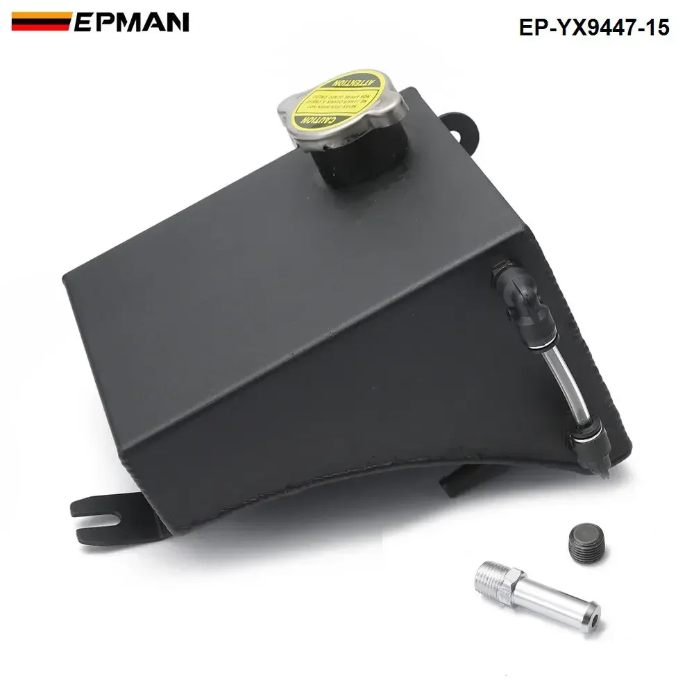 EPMAN Polished Aluminum Radiator Coolant Overflow Tank Can For Nissan 240SX S13 Silvia EP-YX9447-15