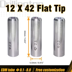 EDM Electrode Drill Guide , Flat Tip 12mm x 42mm Ruby , Electrode Guides , EDM Drilling Parts  , Tube Guides 12 * 42