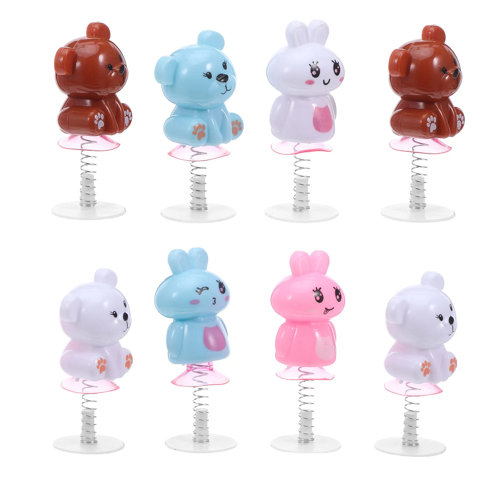 

24Pcs Jumping Spring Rabbit Bear Cartoon Animals Desktop Fun Kids Party Favors Stocking Stuffers Stocking Stuffers for Kids