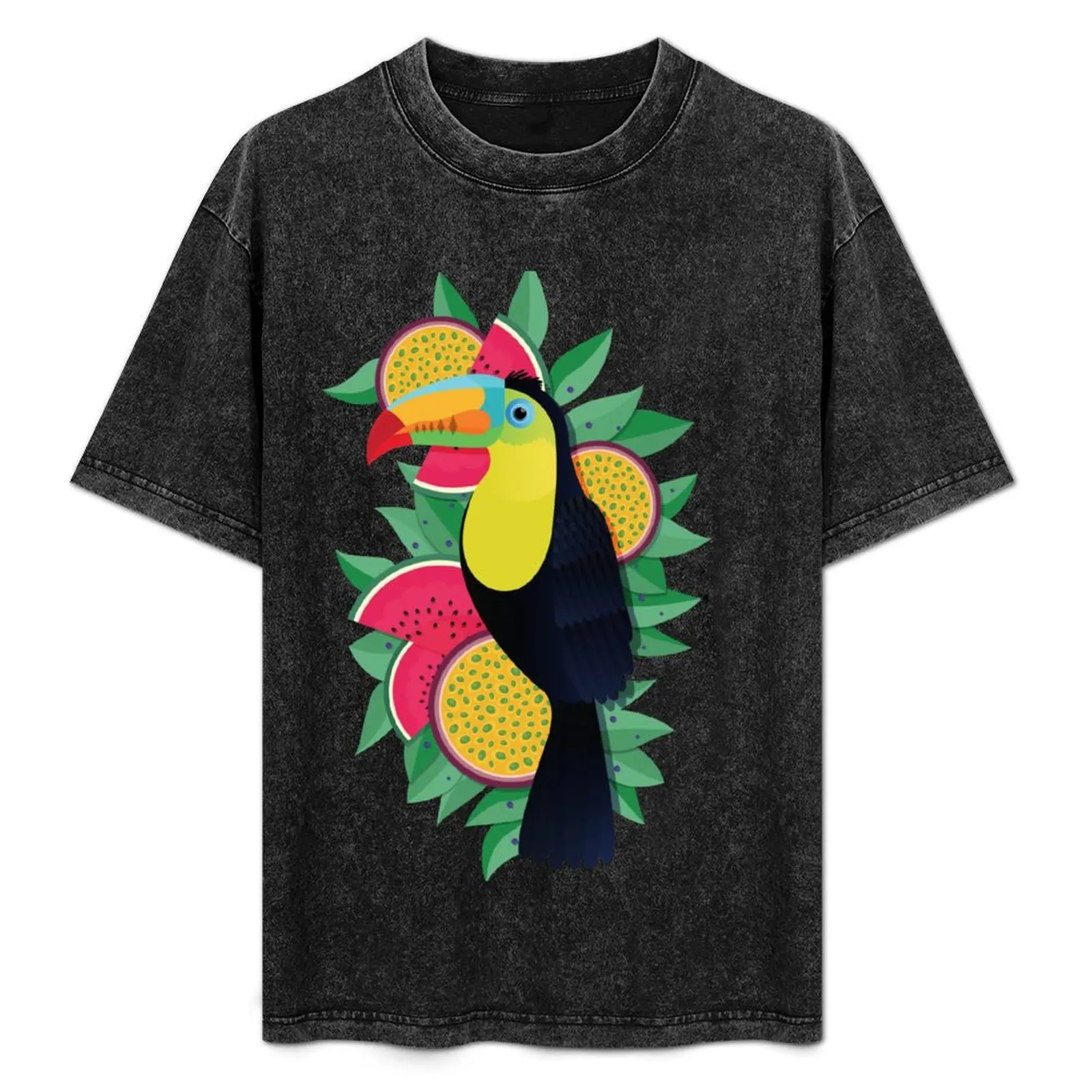 

Tropical toucan T-Shirt anime tshirt vintage clothes sublime blacks slim fit t shirts for men