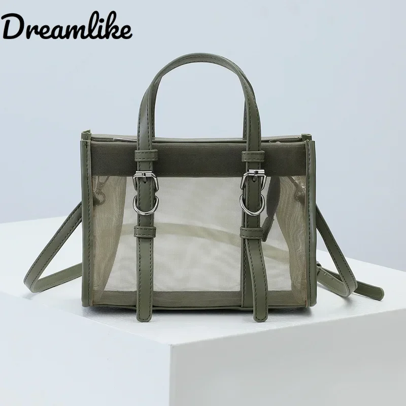 

Fashion Yoga Transparent Mesh Bag Luggage Sports Large-Capacity Mesh Beach Bag Swimming Bag Outdoor Fitness Bag