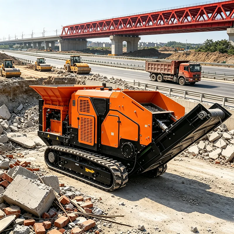 Mobile Stone Jaw Crusher Portable Rock Crushing Machine for Construction Waste Disposal