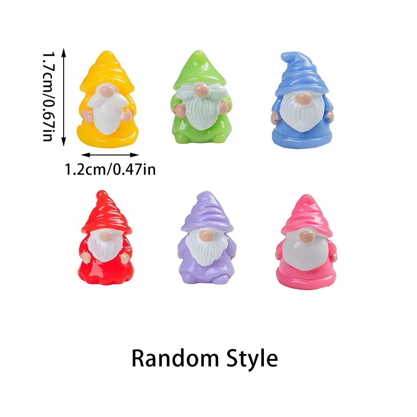 10/20 قطعة تماثيل جنوم لطيفة تماثيل راتينج صغيرة DIY بها بنفسك حديقة الجنية المشهد الصغير ديكور حفلات عيد الميلاد