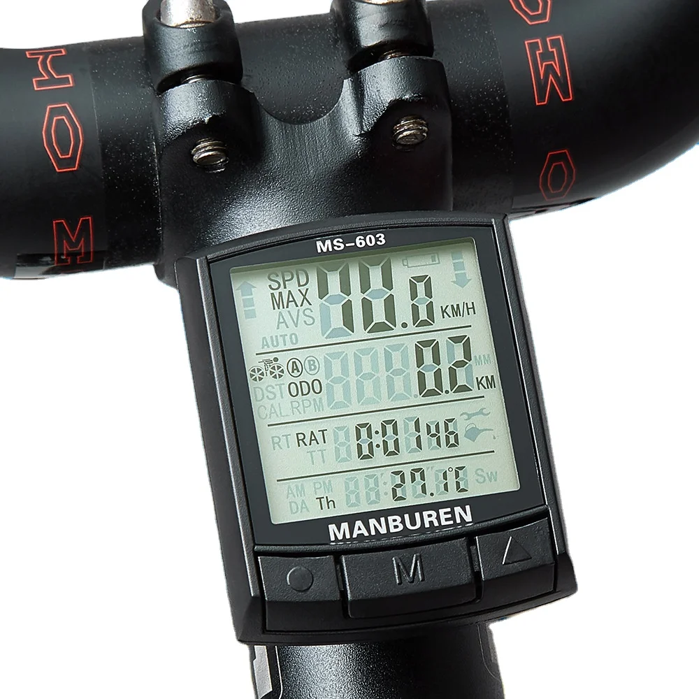 MTB Bike Digital LED Speedometer Watch Cycling Odometer Stopwatch for Road Bike with Sensor Bicycle Computer view 2