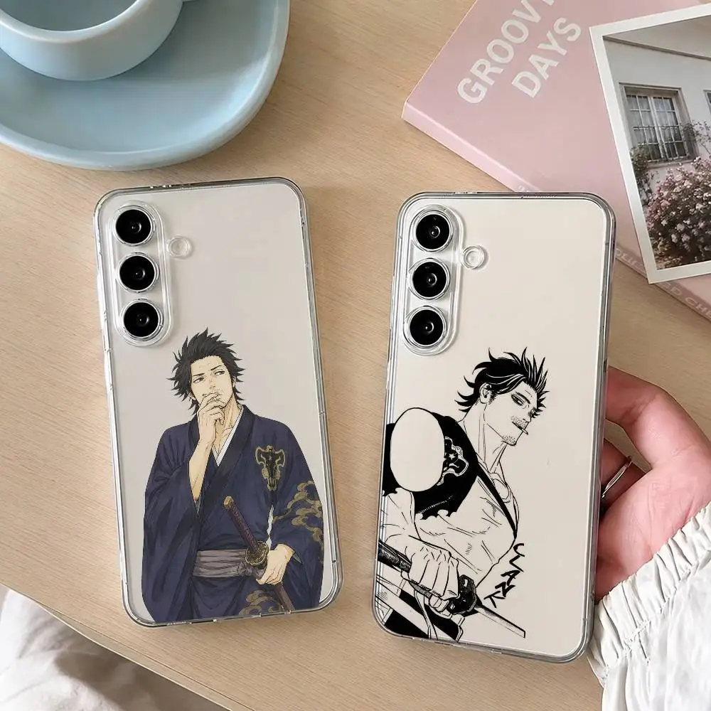 Black Clover Yami Sukehiro gift Phone Case For SamsungA10,12,20,21S,30,31,40,50,51,52,70,71 Transparent Cover