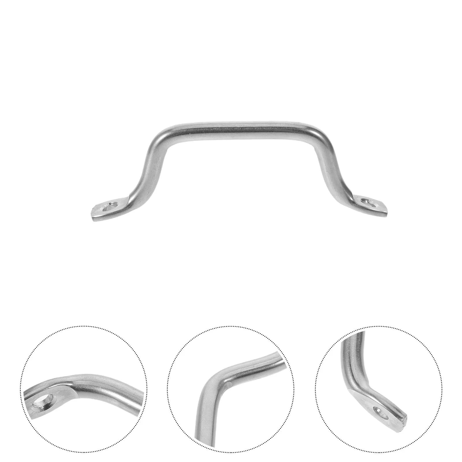 2Sets Stainless Steel Handles Ergonomic Polished Steel Hardware for Cutting Boards Vegetable Charcuterie Serving Trays