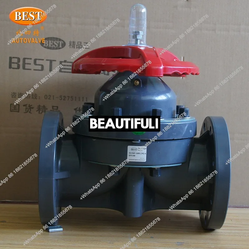 SGM3 Series 3/2-Way Stainless Steel Sanitary Manual Diaphragm Valve with Butt Weld Clip Stop Structure for Water Oil Gas Media