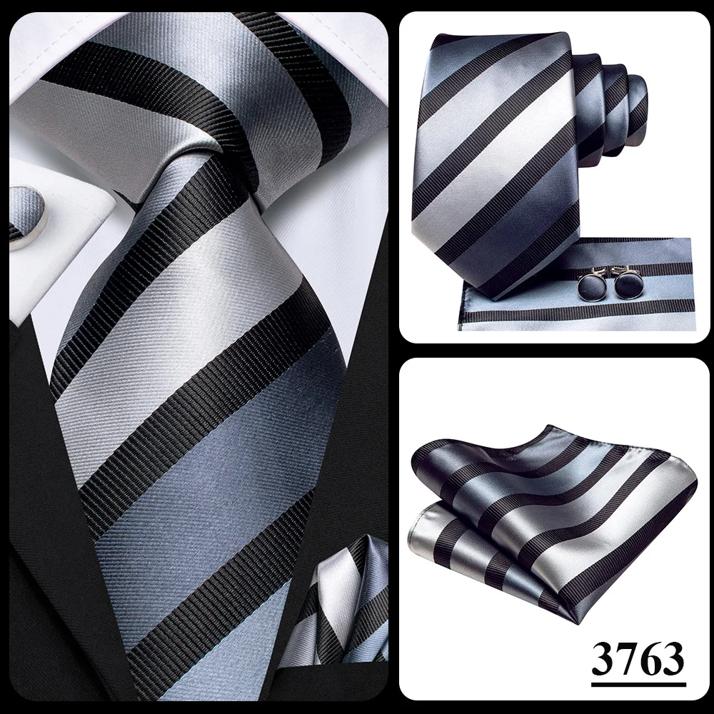 Herrenmode Einfarbiges Grün-Blaues Krawatten-, Taschentuch- und Manschettenknopf-Set für Smoking-Accessoires Klassische Luxus-Seidenkrawatte als Geschenk für Männer – Detail 40