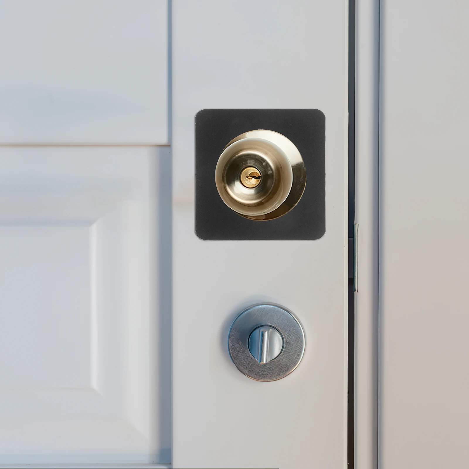 

Stainless Steel Door Lock Repair Plate Thickened Durable Security Fixing Cover No Drilling Easy Install For Bedroom Doorlatch