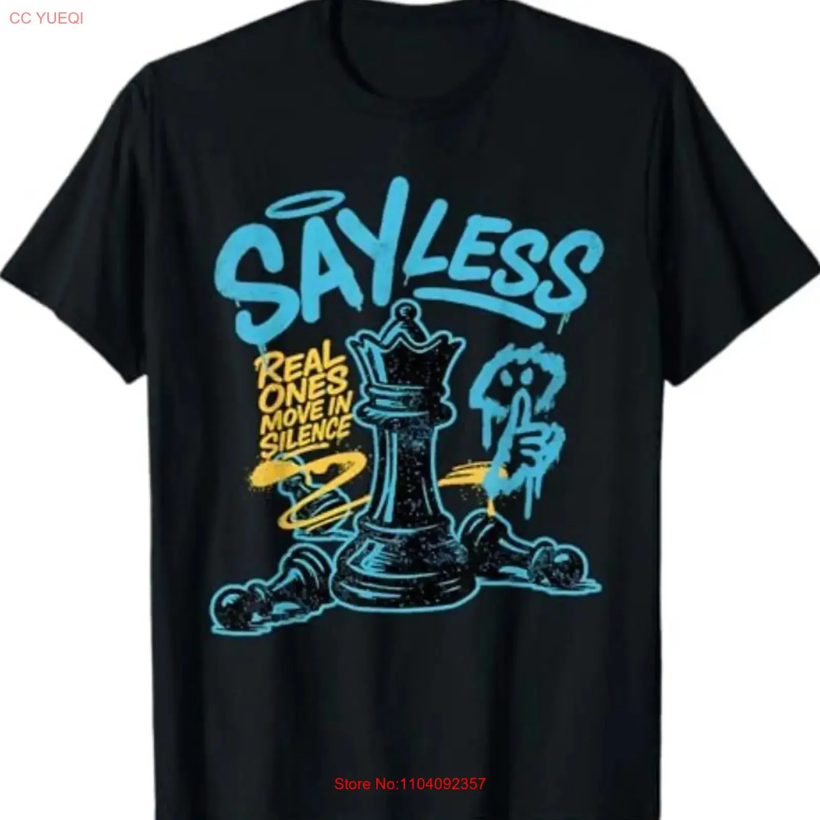Say Less Streetwear Retro Matching Gamma Blue T Shirt vintage Washed Comfortable Slightly Soft streetwear Breathable Stylish