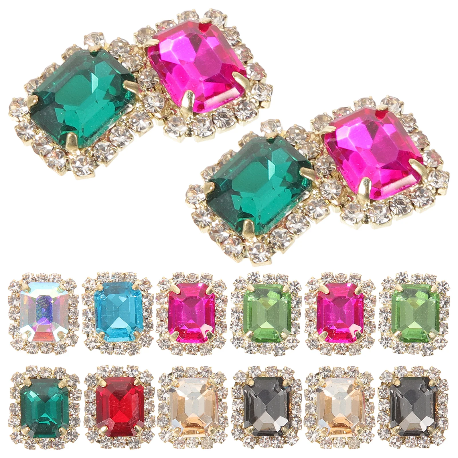 

20Pcs Claws Rhinestones Three-Dimensional Texture Durable Color DIY Clothes Bags Wedding Party Sewing Rhinestones Decorative