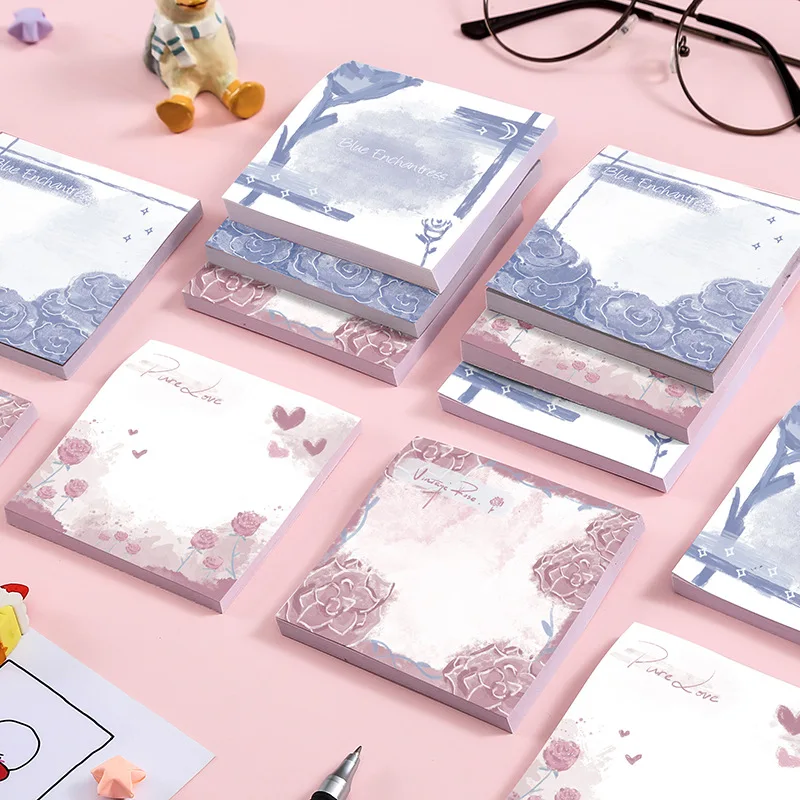 Leon's Day INS Wind Sticky Notebook Stickers, Cartoon Cute Student Notepad Ledger, Creative N Times Stickers, CYBQKum1 Pc