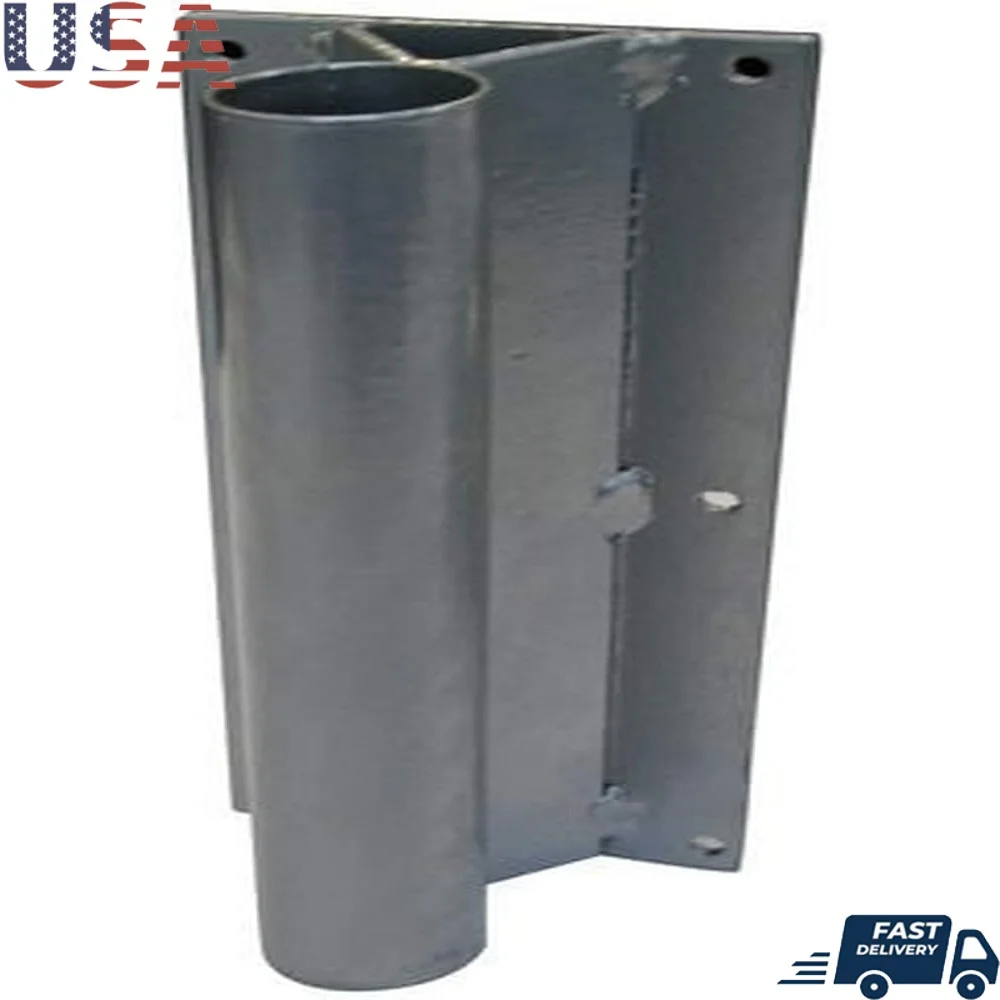 

Straight Steel Flat Wall Mount 1.125in Diameter Poles Easy Installation Durable Support Outdoor Indoor Use