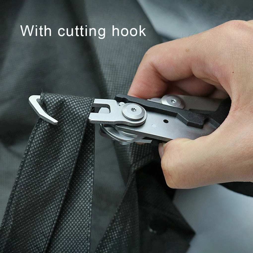 6 in 1 Multifunction Raptors Response Emergency Scissors Portable Folding Pliers with Glass Breaker Survival Tool