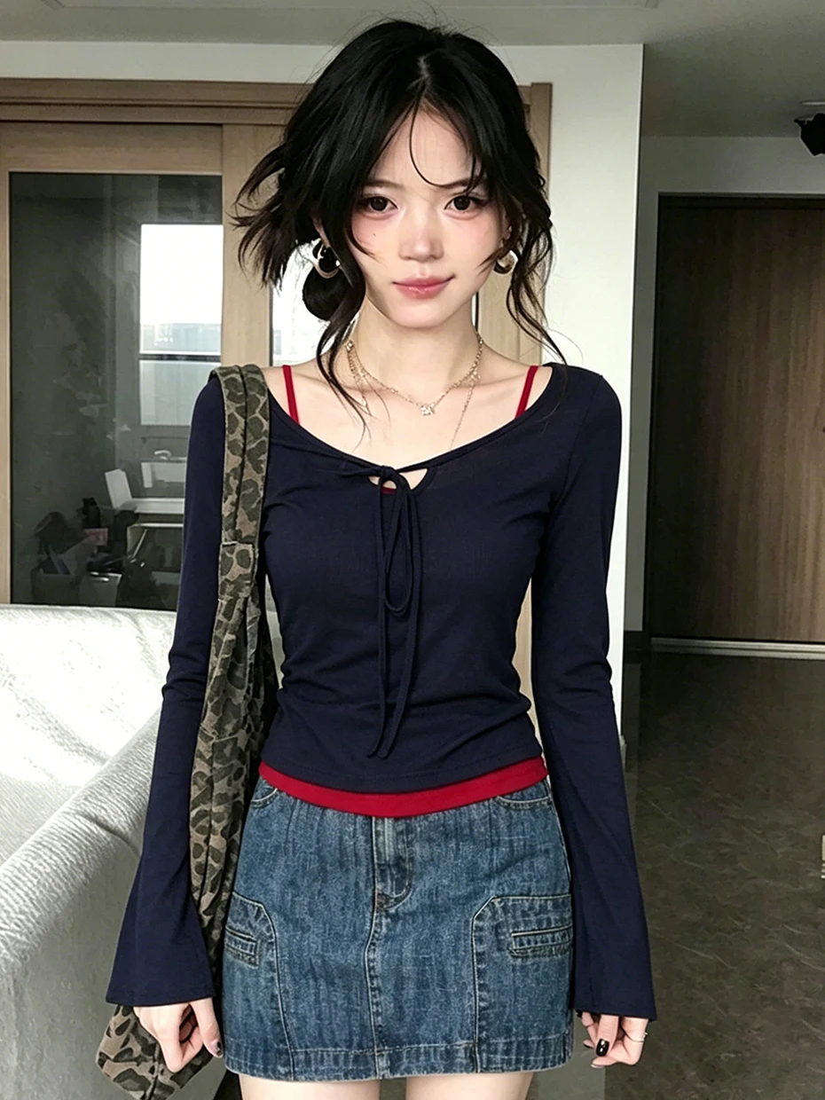 Red Spicy Girl  Strap Vest Women's Outerwear with Chest Pad Summer Bra Integrated Base Beautiful Short Top