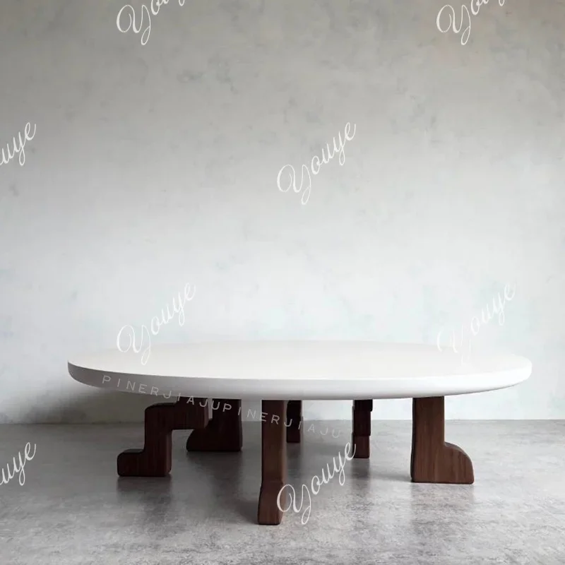 

XA Solid Wood Small Round Table Household Living Room Creative Medieval Coffee Table B & B Club Coffee Simple Tea Table