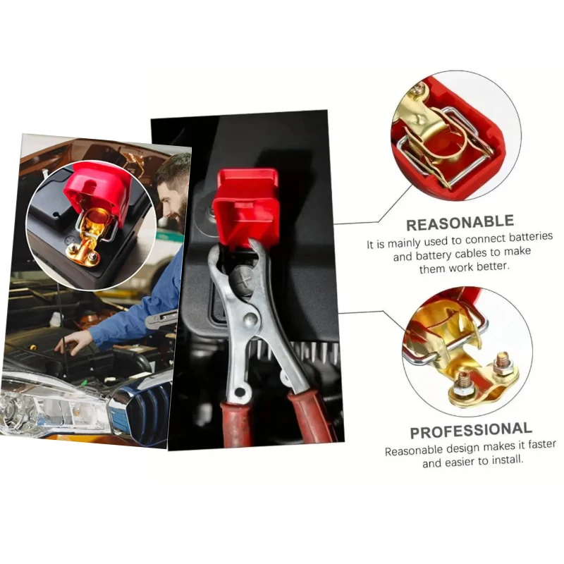 Battery Terminal Connectors Positive And Negative Battery Clamps Quick-connect Battery Terminals Top Post Clamps Auto Parts