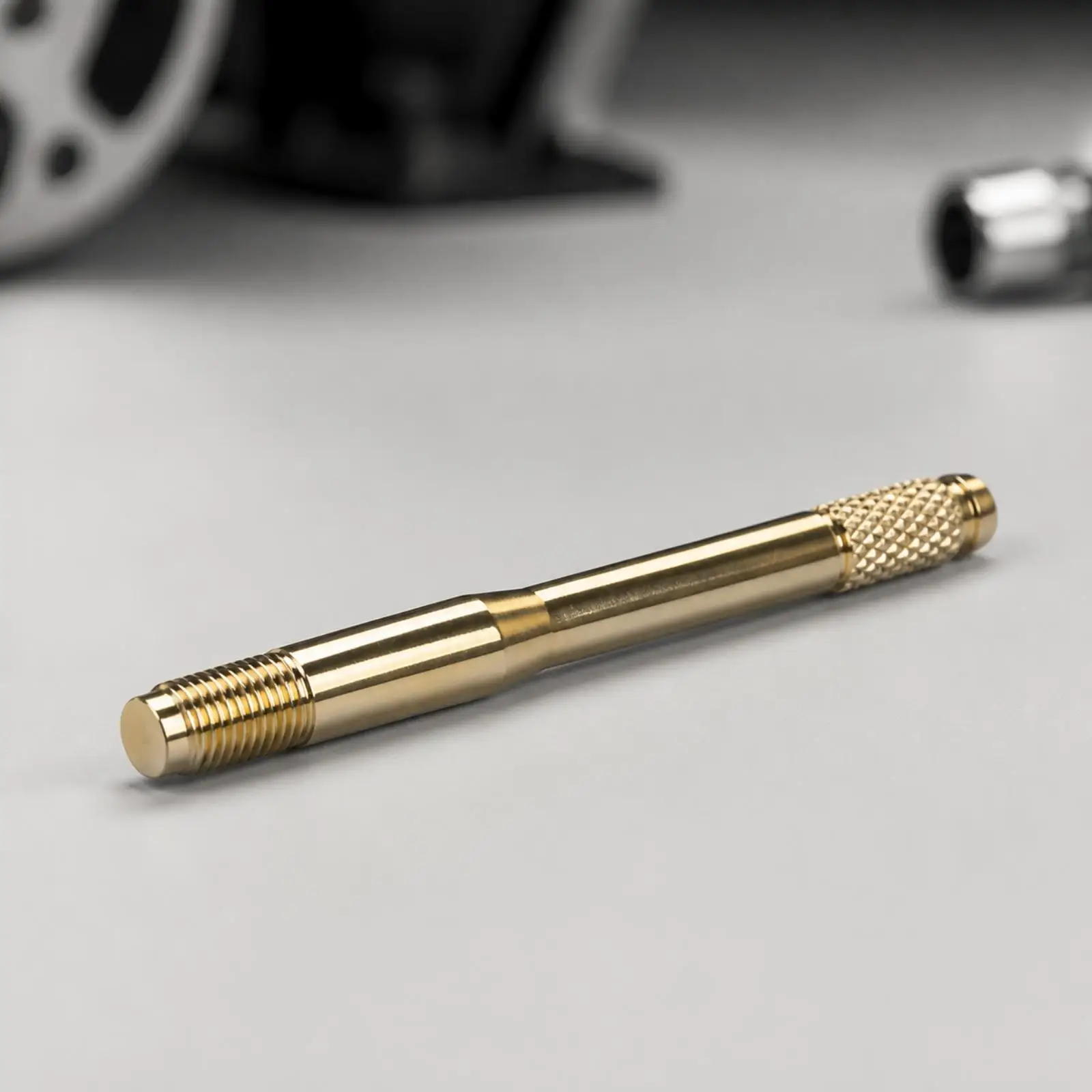 Precision Wheel Alignment Pin Stainless Steel Knurled Handle Rounded Cap Wheel Hub Locator for Garage Wheel Installation Aid