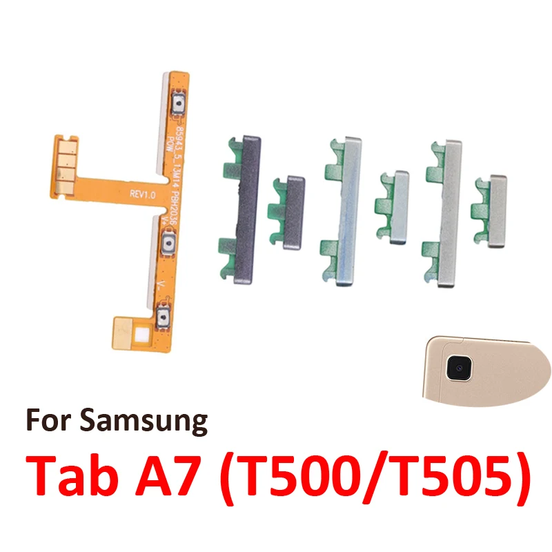 For Samsung Galaxy Tab A7 10.4 T500 T505 Tablet External Power Volume Button On Off Up Down Key Internal Flex Cable Parts