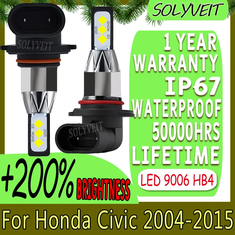 

Silent Operation No Disturbance 9006 LED Low Beam For Honda Civic 2004 2005 2006 2007 2008 2009 2010 2011 2012 2013 2014 2015