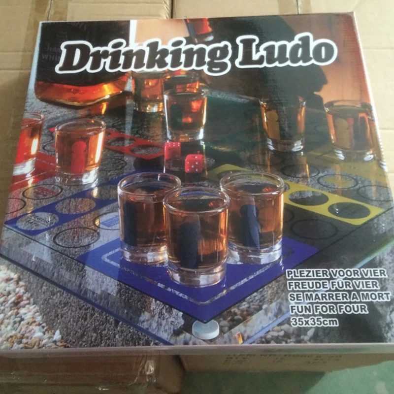 LICG Drinking Game Blackjack Ludo Glass Ludo Adult Kids Toy For 2-4 Players Party Gathering Gifts Gathering Fun Gathering